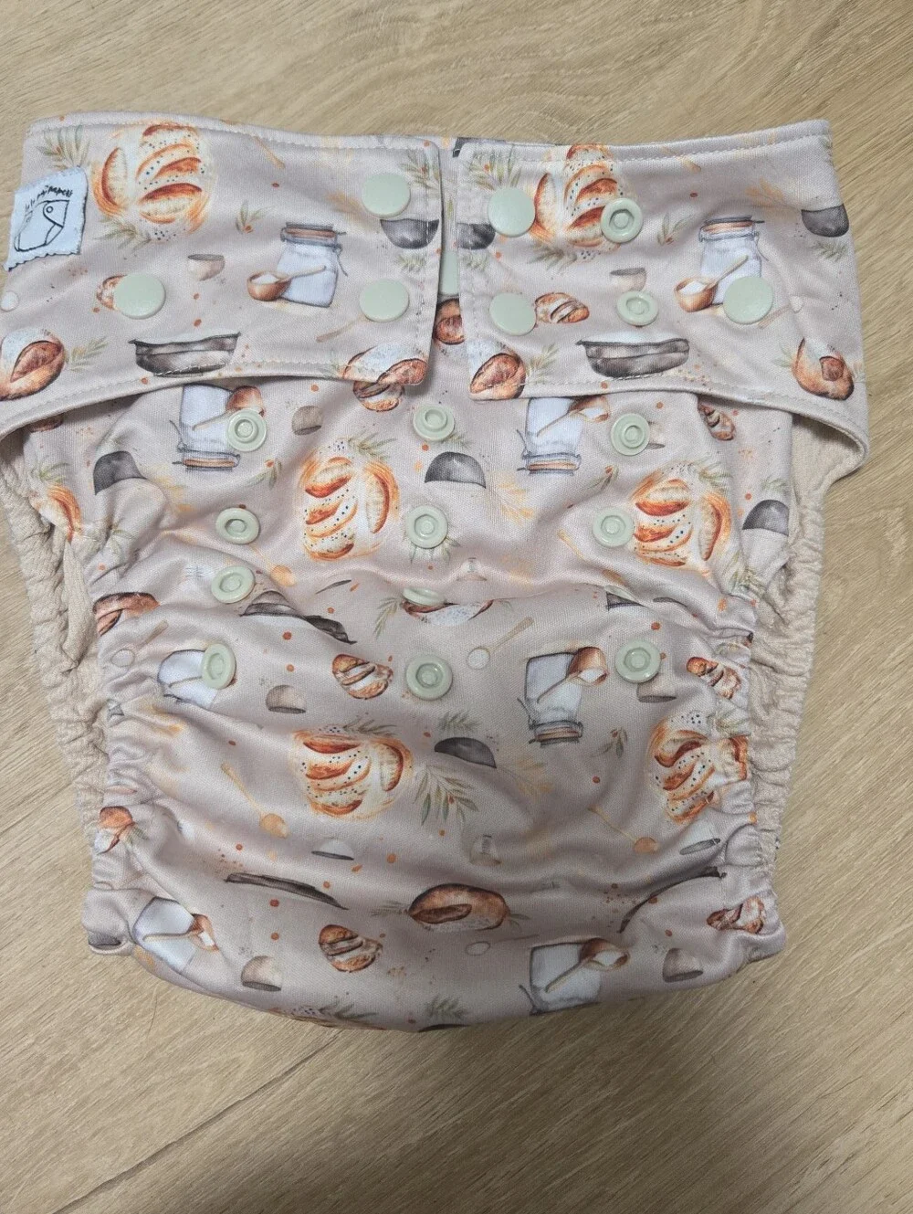 Lalabooty Sourdough print forever sized pocket cloth diaper